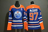 Women Oilers 97 Connor McDavid Royal Adidas Jersey,baseball caps,new era cap wholesale,wholesale hats